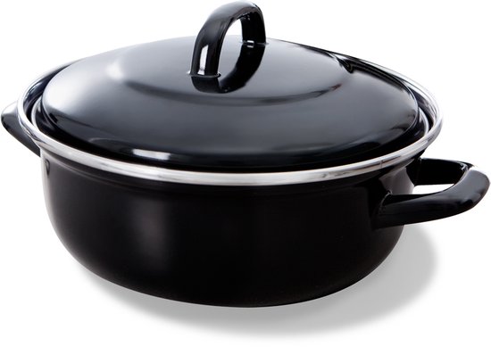 BK Fortalit braadpan van 26 cm in zwart emaille