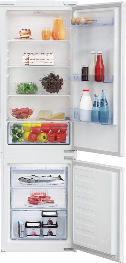 Beko BCSA285K4SN inbouw koelvriescombinatie