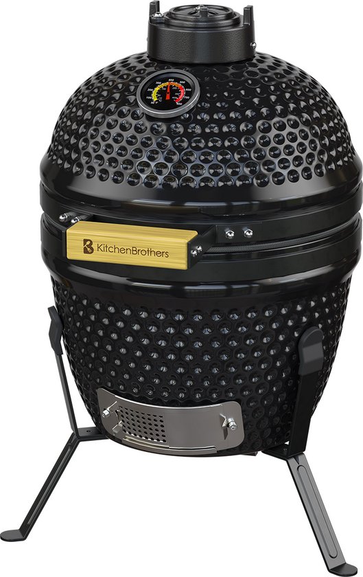KitchenBrothers Kamado BBQ Basic Black houtskoolbarbecue