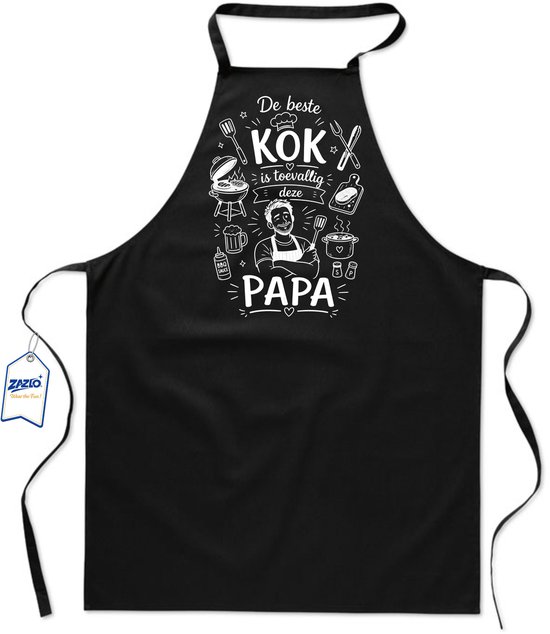 Basics unisex keukenschort van 100 procent katoen