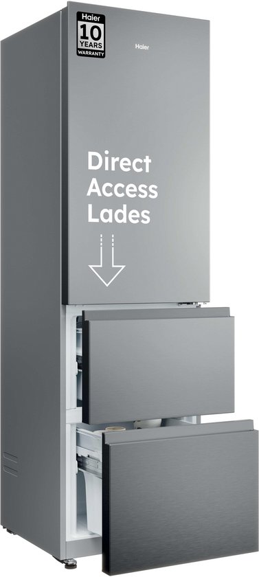 Haier HTR3518ENMX koelvriescombinatie vrijstaand