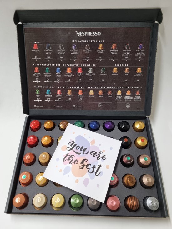 Nespresso en Starbucks koffieproeverij pakket met veertig cups