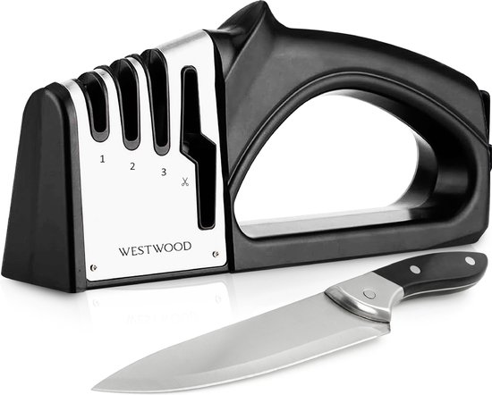 Westwood 4-in-1 messenslijper met diamant, keramiek en aanzetstaal