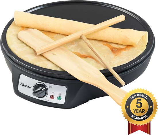 Bestron ASW602Z crêpemaker in het zwart