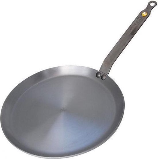 De Buyer Mineral B pannenkoekenpan van 24 centimeter in plaatstaal