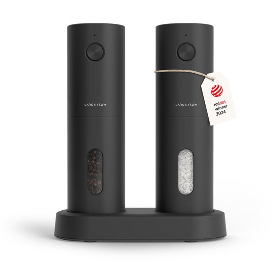 LARS NYSØM Elektrische Peper- en Zoutmolen Set met USB-C oplaadstation