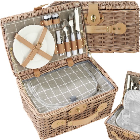 tectake Picknickmand Set Ameland voor 2 personen
