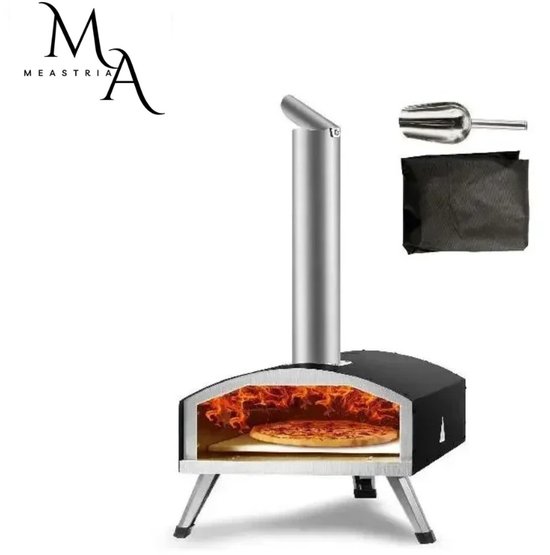 Roestvrijstalen draagbare pizza oven voor buiten met opvouwbare poten