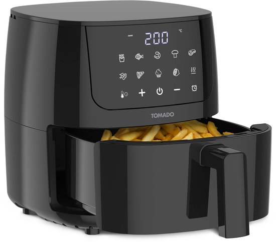 Tomado TAF2002B mini airfryer met digitaal display en tiptoetsbediening
