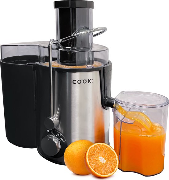 COOK-IT sapcentrifuge met sapbeker en pulpcontainer