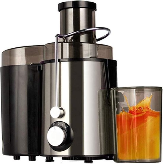 KitchenMasters sapcentrifuge met pulpcontainer en grote vulopening