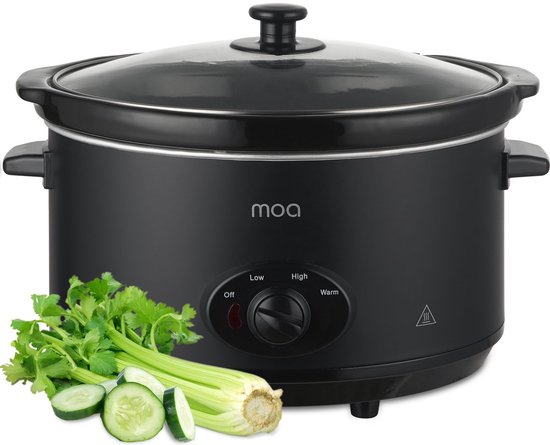 MOA Slowcooker 6,5 liter met keramische binnenpan