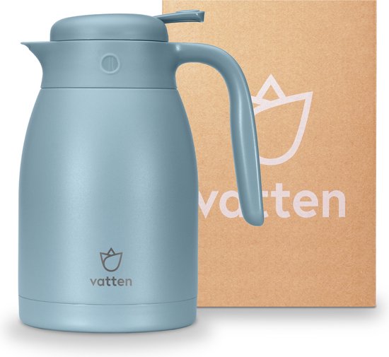 Vatten RVS Thermoskan van 1,5 liter met drukknop