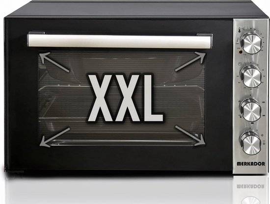 Merkador XXL vrijstaande oven van 70 liter in rvs