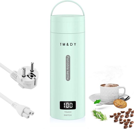 TM&DY Draagbare Waterkoker van 380 ml met digitaal display