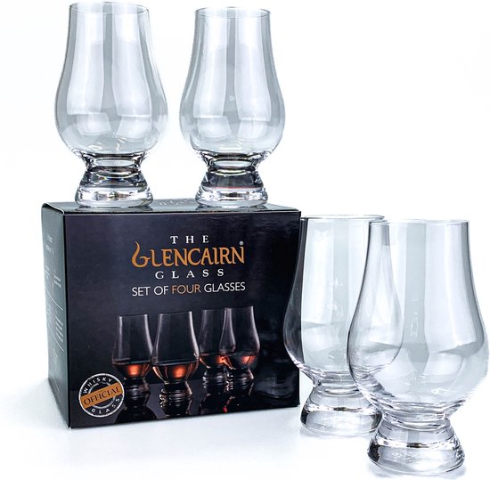Glencairn Crystal Scotland whiskyglazen met tapse mond