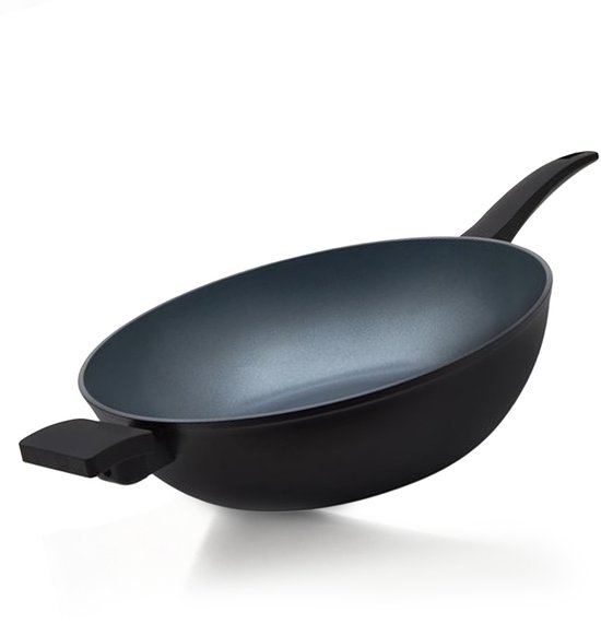 BE Living Delight Series wokpan van 32 centimeter, keramisch en PFAS-vrij
