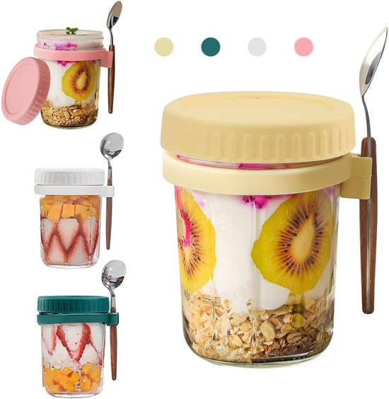 Oatmeal yoghurtbeker mini van 350 ml met lepel